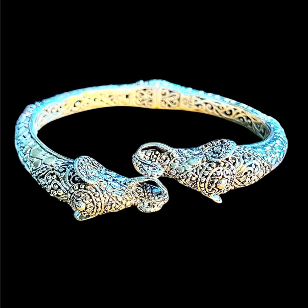Elegant Sarda 925 Silver Elephant Design Bracelet